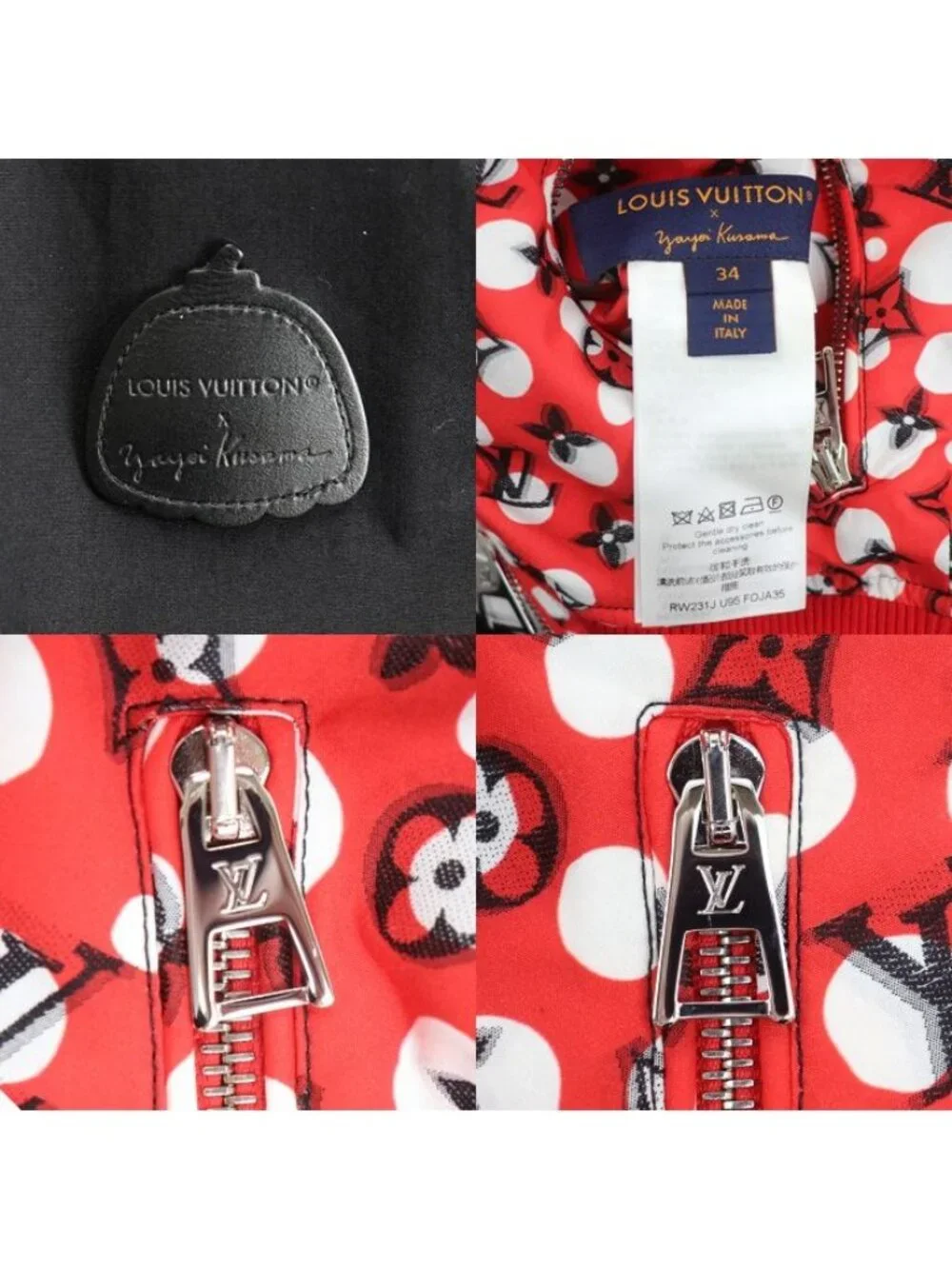 Louis Vuitton Logo LV YK Reversible Bomber Jacket Infinity Dot Yayoi Kusama